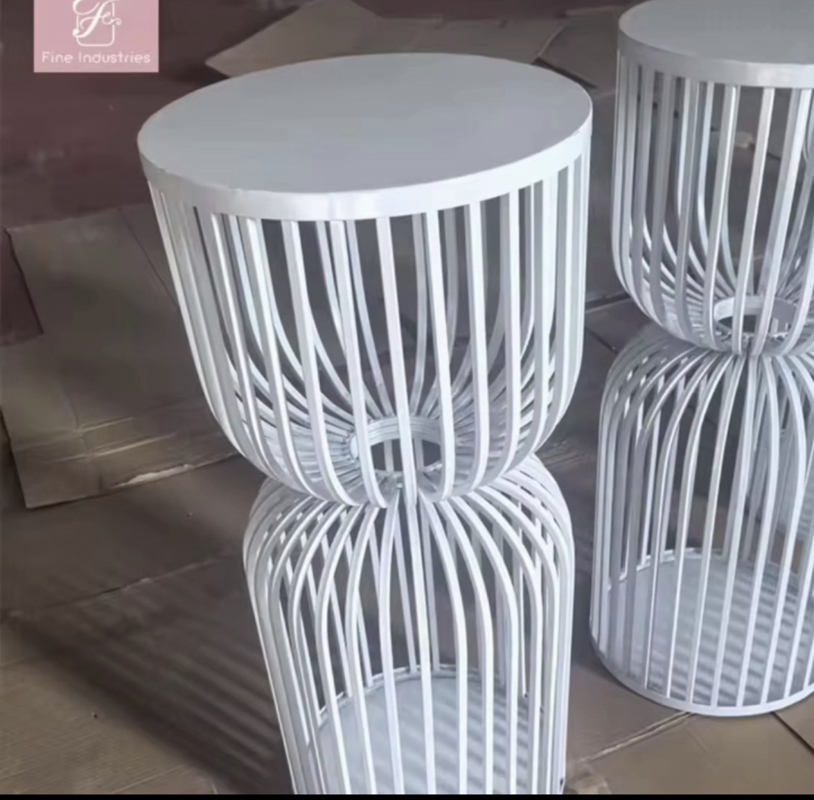 White Flower Pedestal or Cake Stand Set of 6 — 2.jpeg